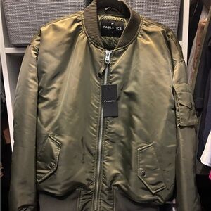 Fabletics Womens Green Bomber Jacket